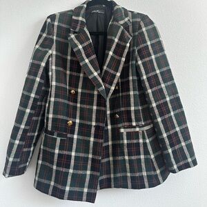 VICI Plaid Blazer with Black Lining